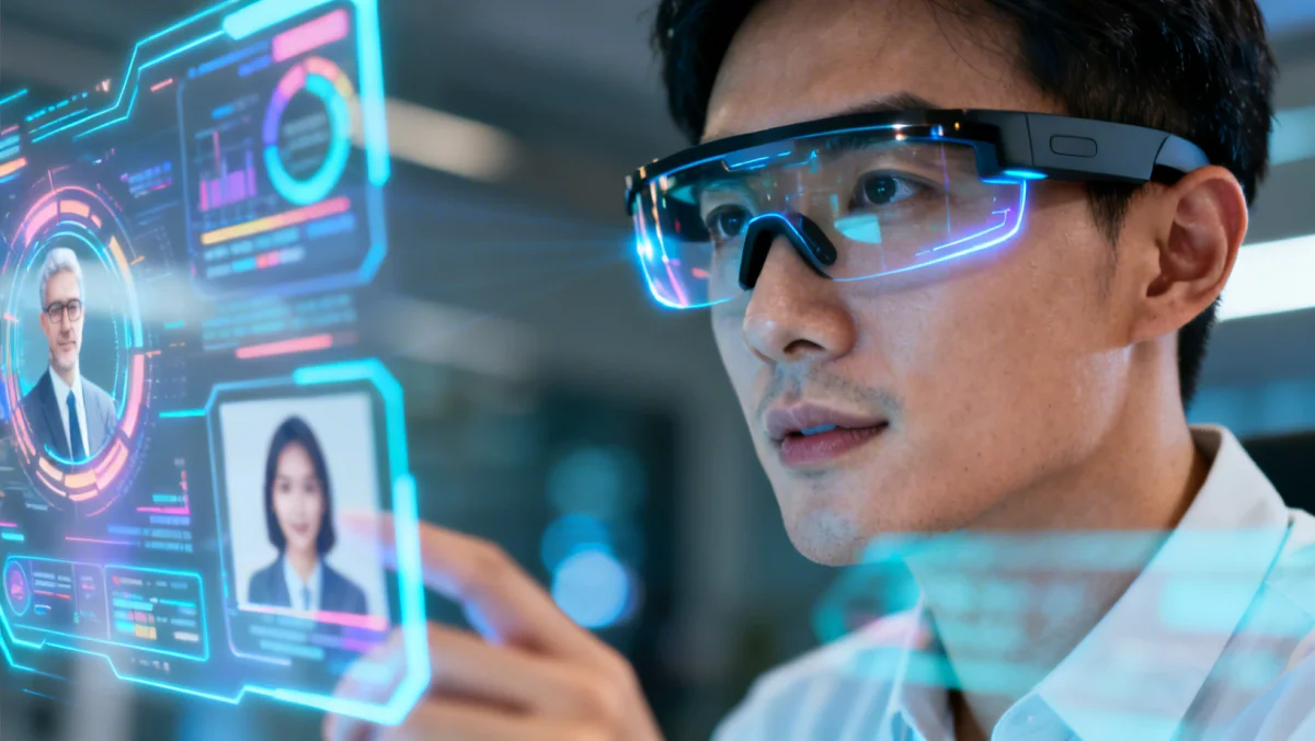 Augmented reality glasses enhancing daily interaction