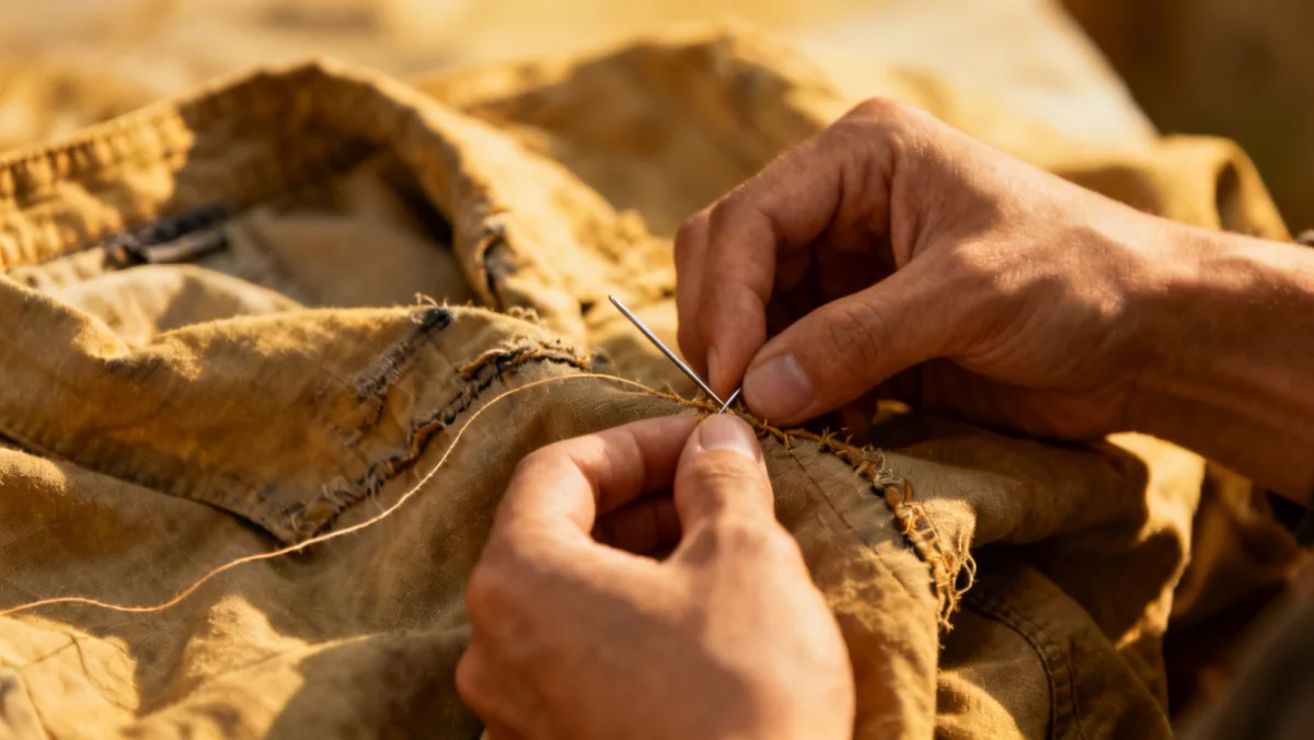 Mending clothing for low fashion investment longevity