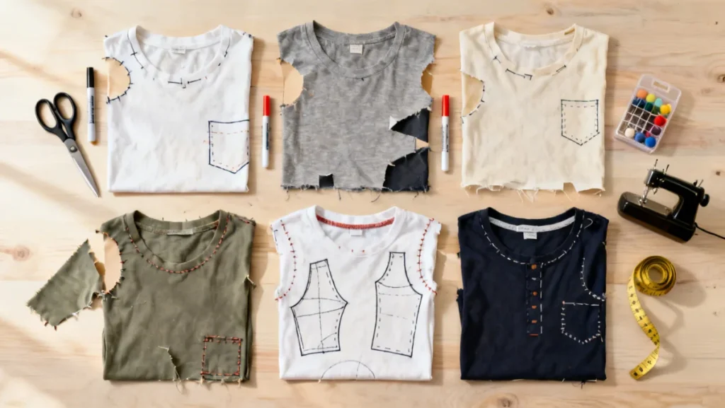 Repurpose 5 Old T-Shirts into Trendy New Styles by March 2026 for Under $10