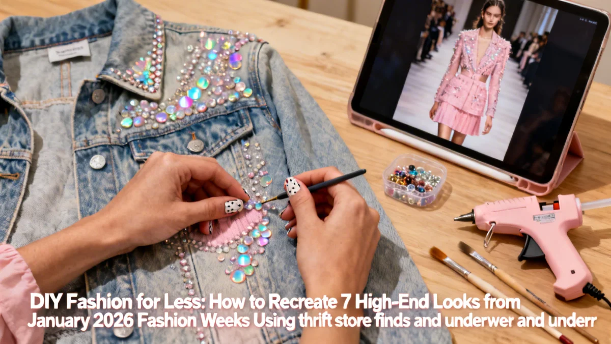 Embellishing thrifted jacket for DIY fashion