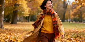 Woman demonstrating smart layering hacks for Fall 2026 fashion