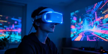Futuristic VR headset for next-gen gaming