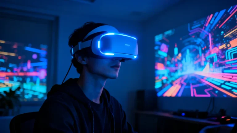 Futuristic VR headset for next-gen gaming