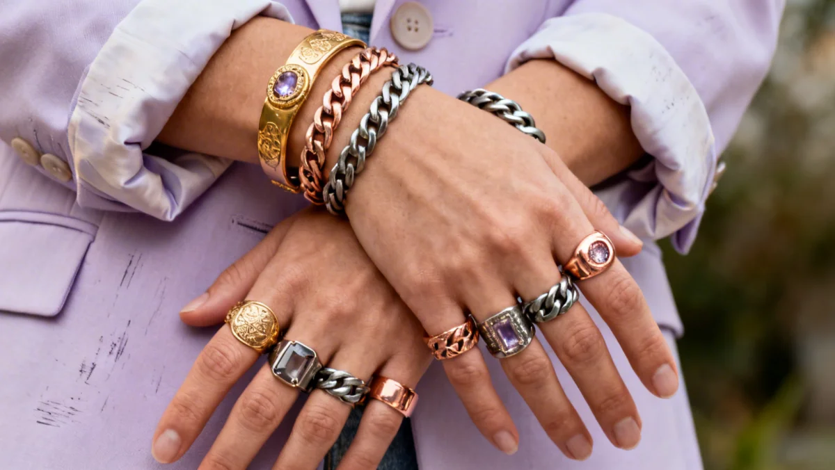 Layered jewelry as a key Spring 2026 accessory trend