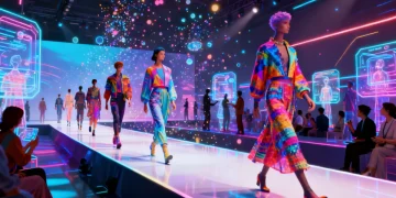 The Metaverse & Fashion: 2 Digital Trends Impacting US Style in a futuristic digital runway show.