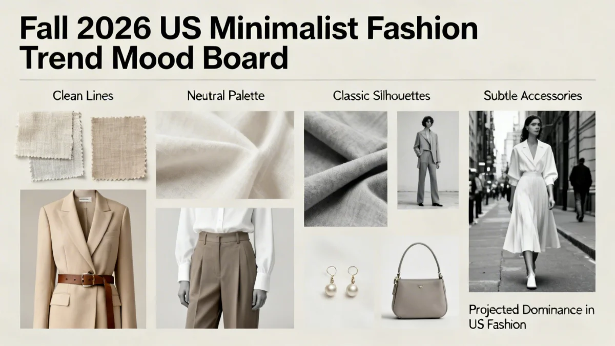 Minimalist fashion elements and aesthetics for Fall 2026