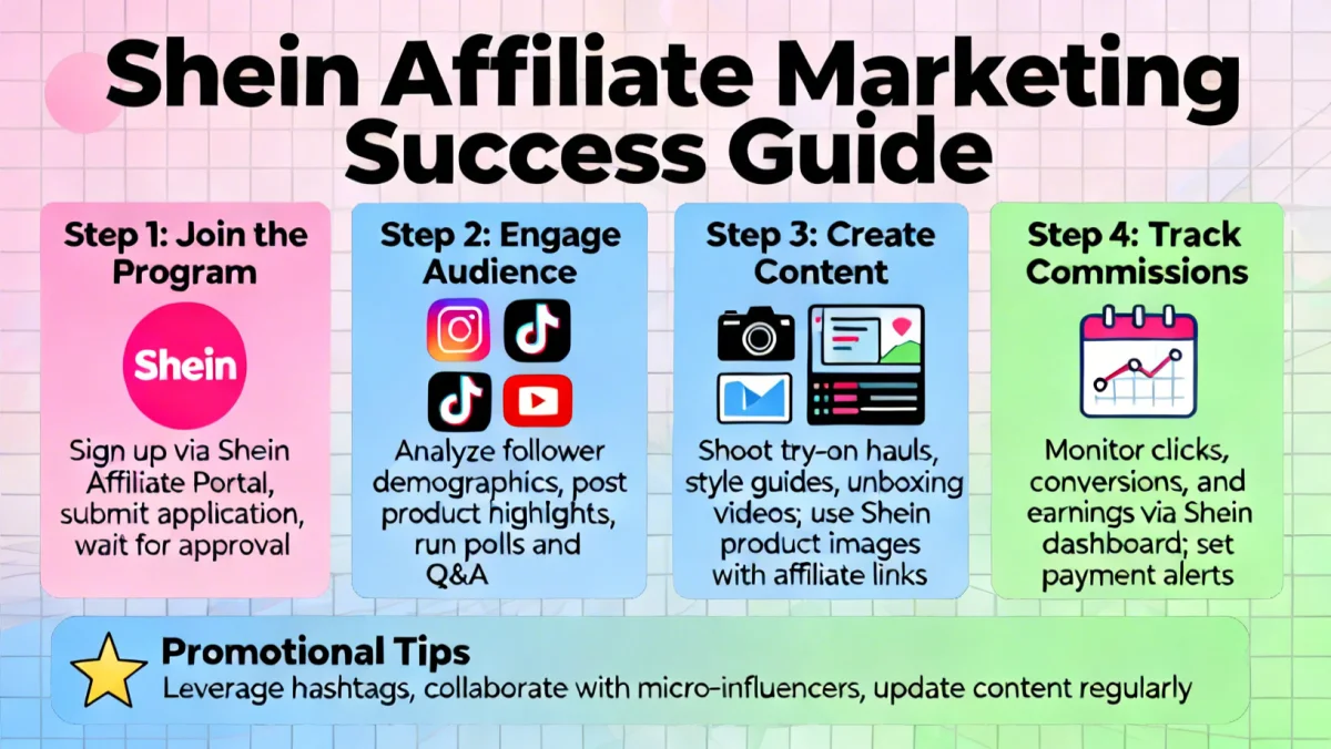 Guide to Shein Affiliate Marketing: Generating 0+ Passive Income Monthly.