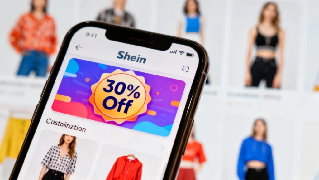 Shein App Notifications: Customize for 30% Off Deals in Your Favorite Categories.