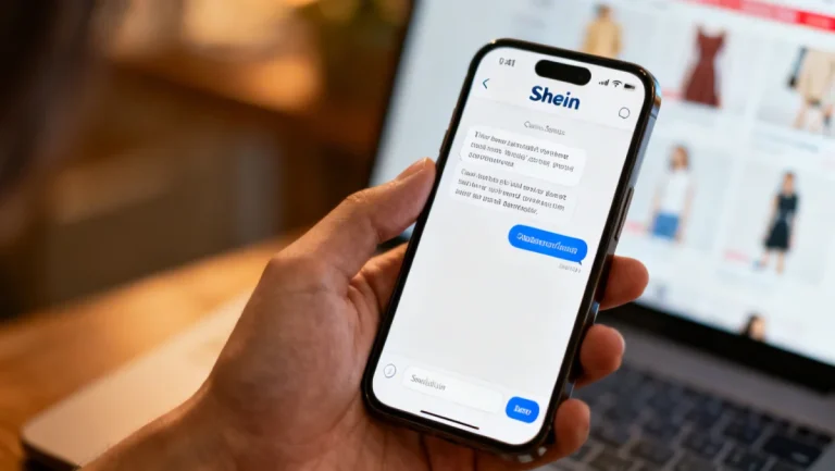 Shein Customer Service chat interface on a smartphone, showing quick resolution.