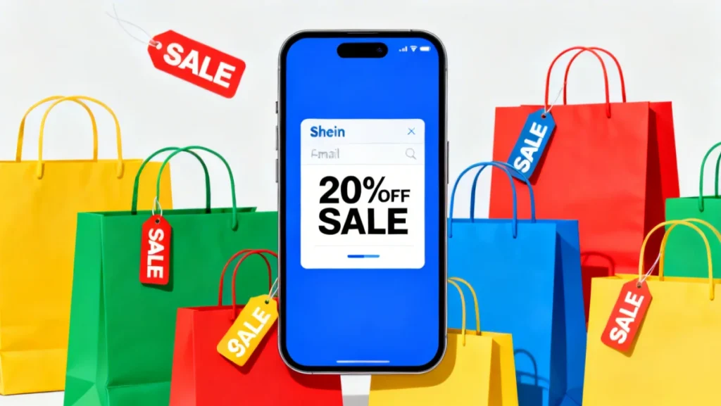 Shein Email Notifications: Setting Up Alerts for 20% Off Sales.