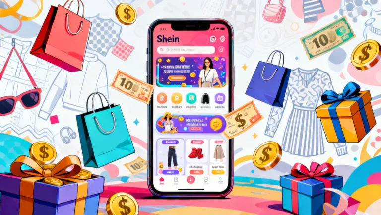 Shein games and contests voucher winnings illustration