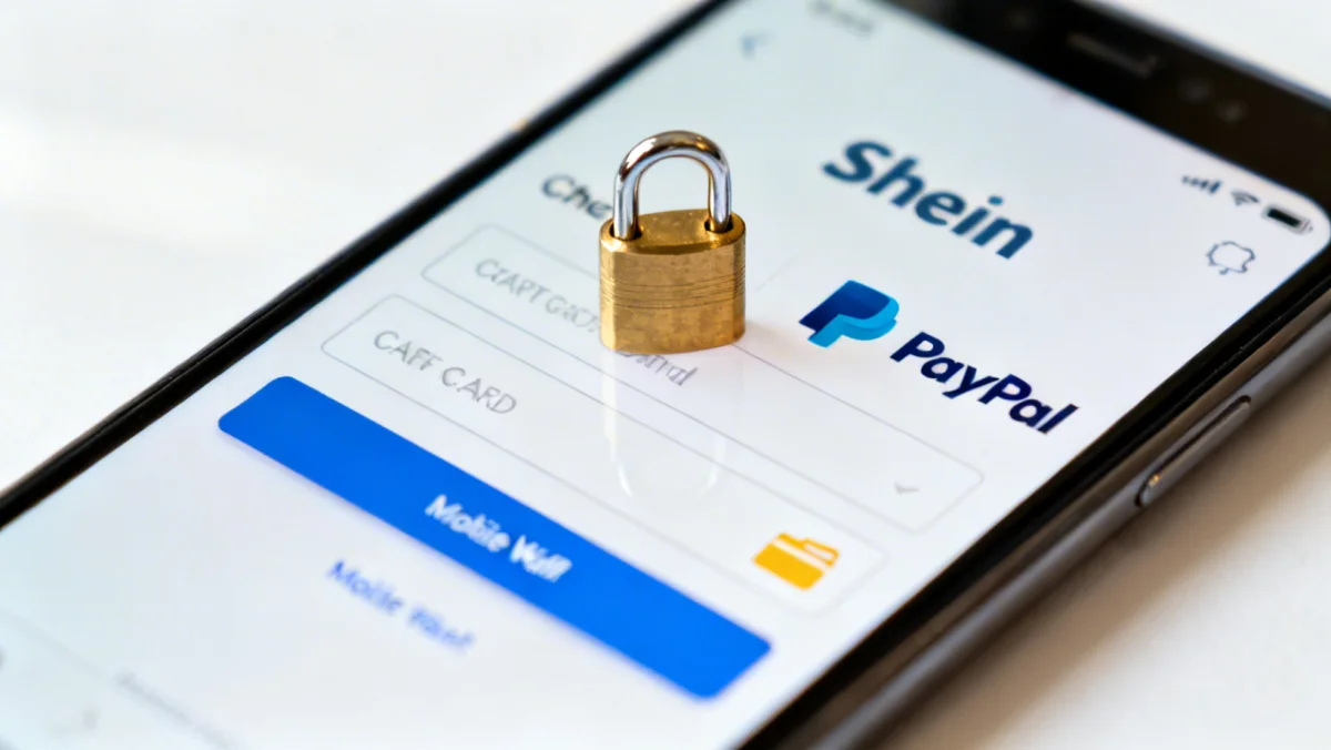 Shein mobile checkout screen displaying diverse payment options