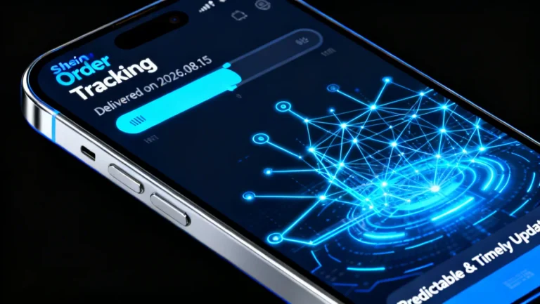 Shein Order Tracking interface on a smartphone screen showing delivery status for 2026.