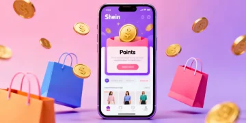 Shein Points Explained: Maximizing Your Savings by 15% in the Next 3 Months. on a smartphone screen with floating coins