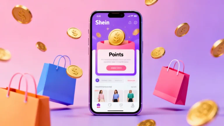 Shein Points Explained: Maximizing Your Savings by 15% in the Next 3 Months. on a smartphone screen with floating coins