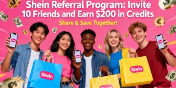 Shein Referral Program: Invite 10 Friends and Earn $200 in Credits. promotional image