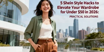 Stylish woman in affordable Shein outfit, embodying 5 Shein Style Hacks to Elevate Your Wardrobe for Under $50 in 2026