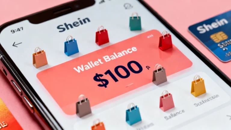 Shein wallet balance over $100, instant savings