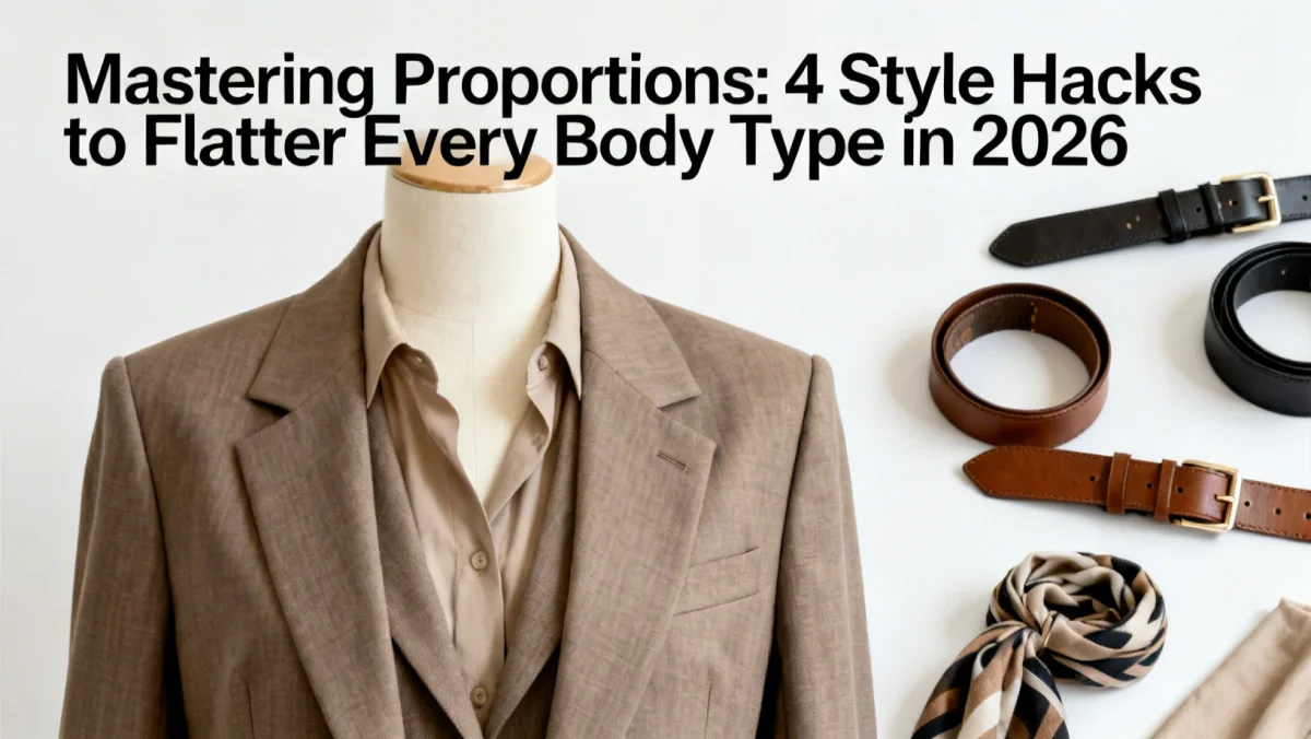 Structured blazer demonstrating effective layering for flattering body proportions.