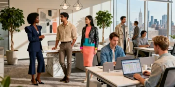 Workwear Wonders: 5 Professional Fashion Trends for the US Office in 2026, diverse office setting