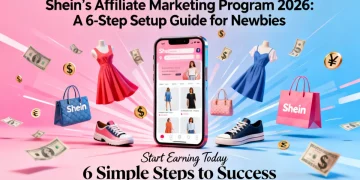 Illustration of Shein's affiliate marketing program for 2026 with setup guide
