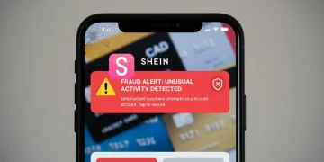 Shein scam warning on smartphone screen 2026