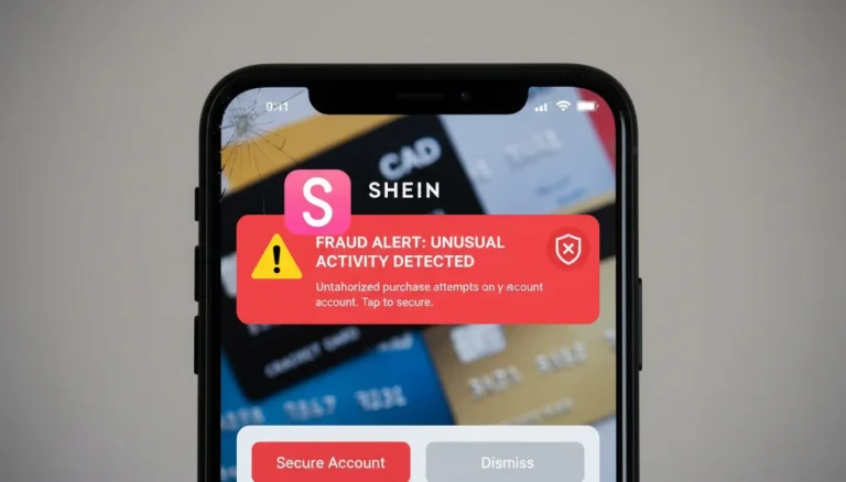 Shein scam warning on smartphone screen 2026