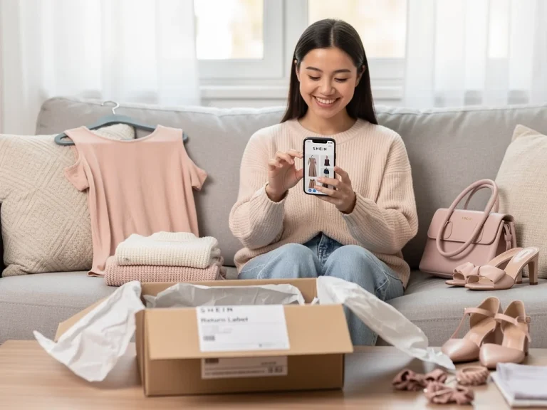 Shein return policy stress-free shopping experience on smartphone